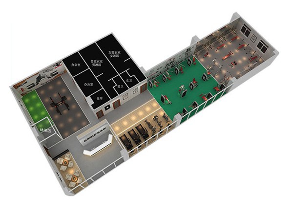 800平方健身房配置方案-广西od.com体育体育健身器材有限公司