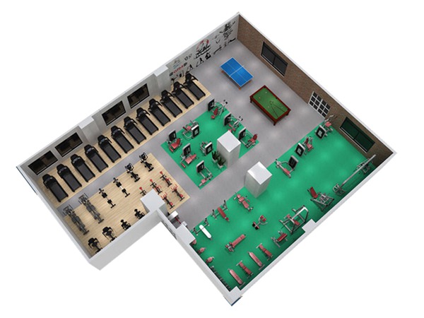 1000平方健身房配置方案-广西od.com体育体育健身器材有限公司