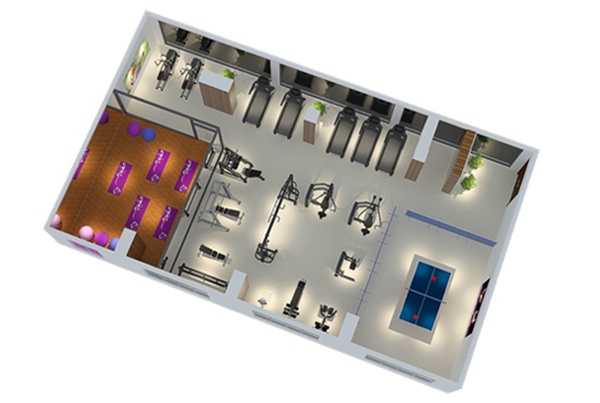 120平方健身房配置方案-广西od.com体育体育健身器材有限公司