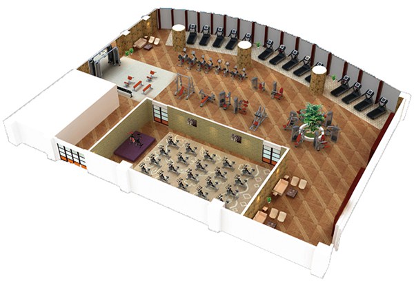 500平方健身房配置方案-广西od.com体育体育健身器材有限公司