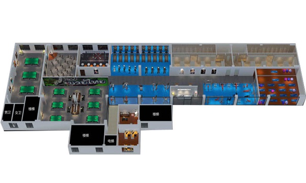 1200平方健身房配置方案-广西od.com体育体育健身器材有限公司