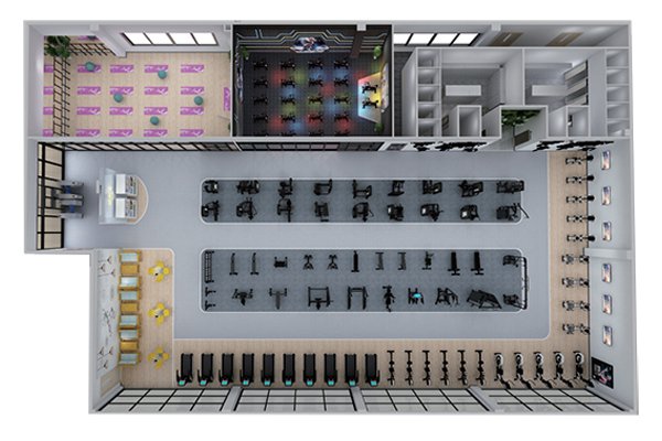 500平方健身房配置方案-广西od.com体育体育健身器材有限公司