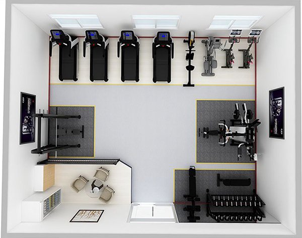 80平方健身房配置方案-广西od.com体育体育健身器材有限公司