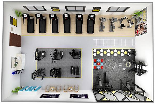 120平方健身房配置方案-广西od.com体育体育健身器材有限公司