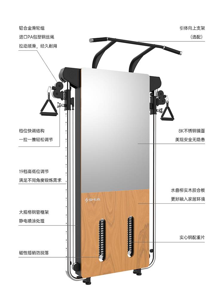 SH-G699 壁挂式拉绳训练器-广西od.com体育体育健身器材有限公司